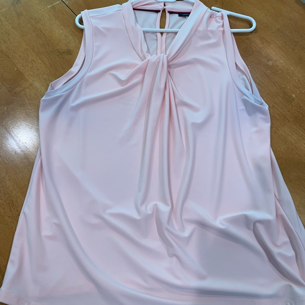 Light pink knit top